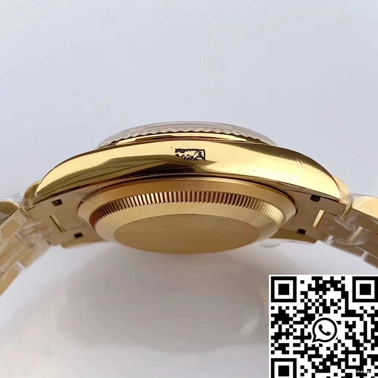 EW Champagne Gold Yellow Dial Factory Rolex Day-Date M128238-0045 0118